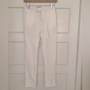 ZARA  Boys Linen Dress Pants Sz 10 Yrs (140cm) White Natural linen cotton blend